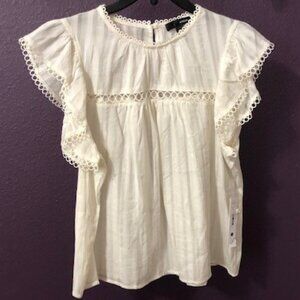 Beautiful Ivory Blouse - size Medium NWT